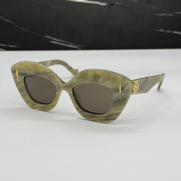 NEW LW40127I 60E LOEWE SUNGLASSES WOMEN GREEN CAT EYE EYEWEAR LOEWE main image 4